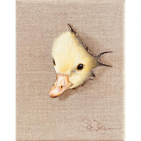 Gosling original acrylic farm animal painting