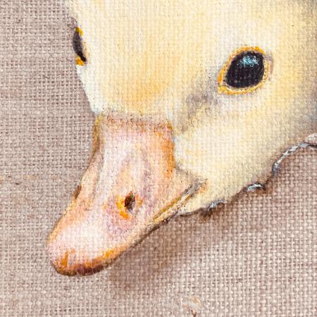 Gosling original acrylic farm animal painting
