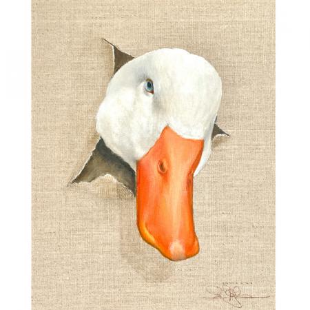 Goose original acrylic farm animal painting