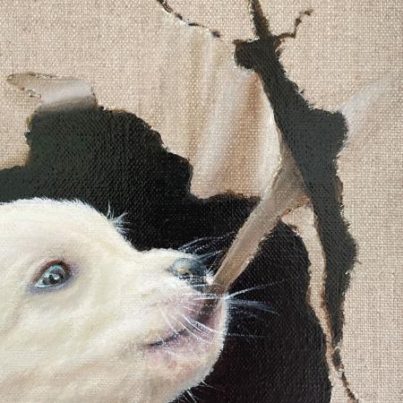 Golden Retriever Puppy original acrylic painting