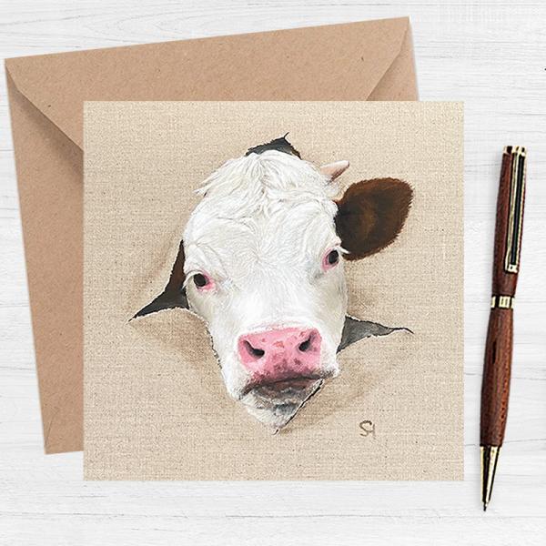 Cow greeting card